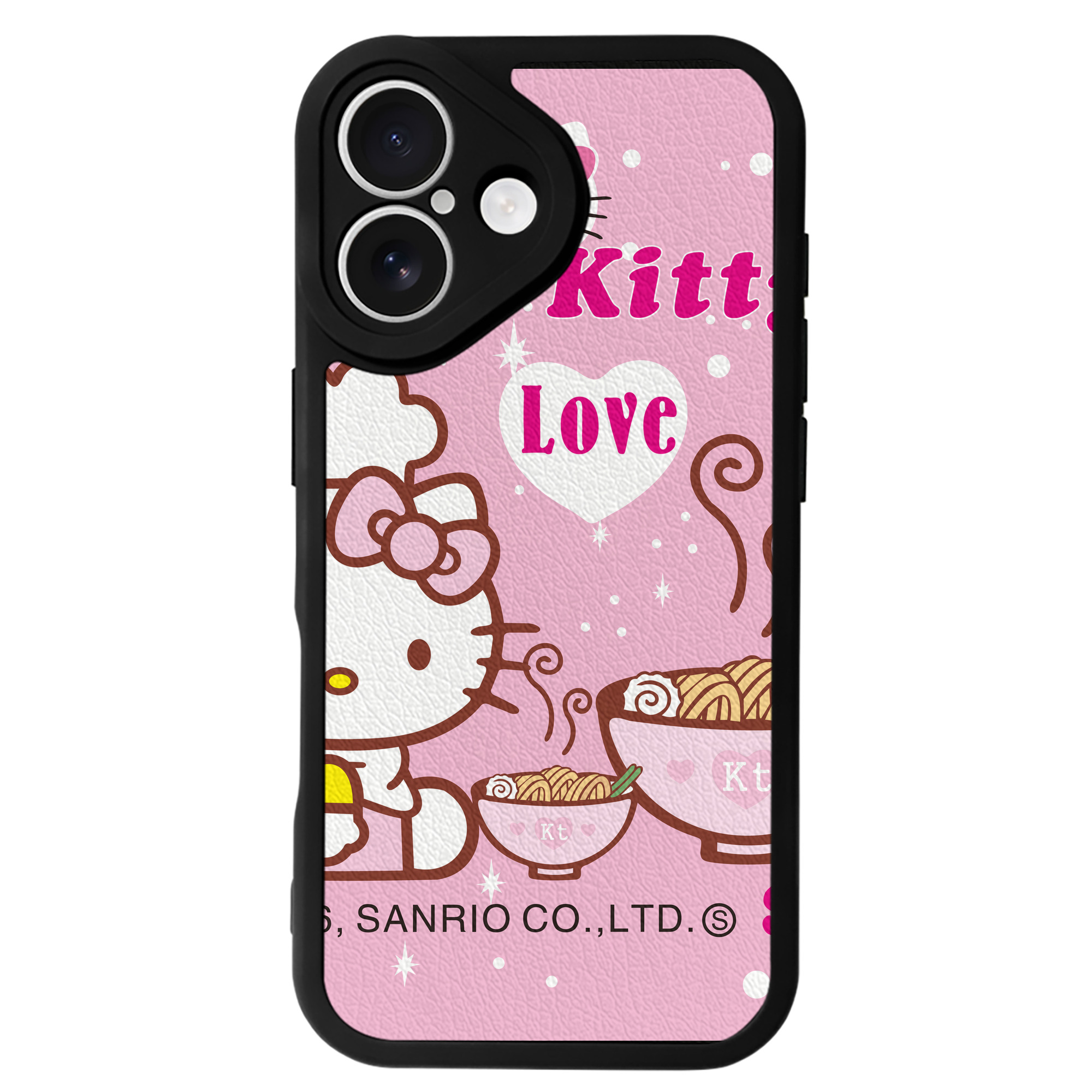 （画像用） Hello Kitty ハローキティ 【iPhone 16シリーズ対応】シリコンスマホケース（レザー調） 材質：シリコン